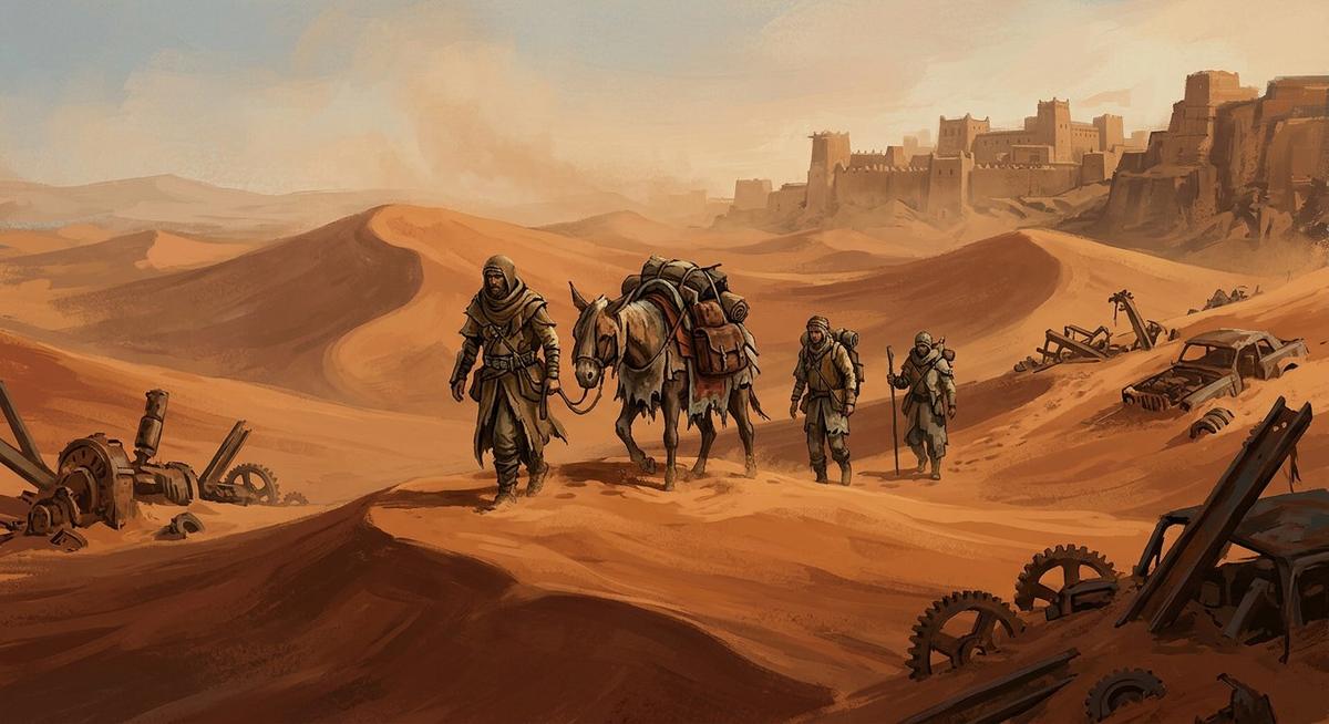 Caravanes : sandbox d'escouade dans le désert